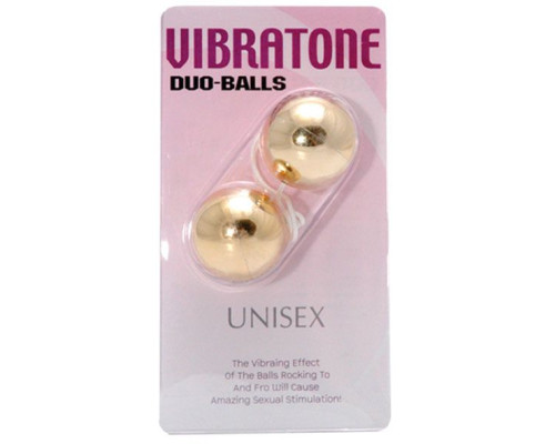 Шарики вагинальные золотые Vibratone dua-balls