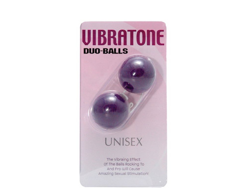 Фиолетовые вагинальные шарики VIBRATONE DUO BALLS PURPLE BLISTERCARD