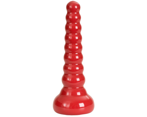 Ребристая анальная втулка Red Boy Anal Wand Butt Plug - 21,3 см.