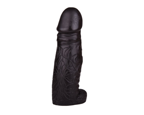 Чёрный фаллоимитатор-гигант DESPOT - 28 см.