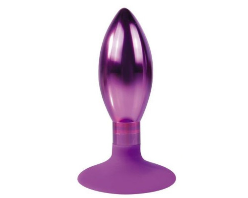 Фиолетовая каплевидная анальная пробка - 10 см.