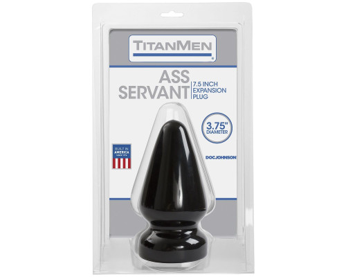 Большая анальная пробка Titanmen Tools Butt Plug 3.75  Diameter Ass Servant - 19 см.