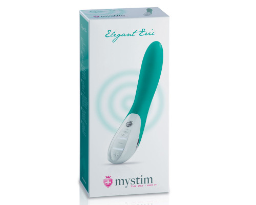 Зеленый вибратор Mystim Elegant Eric - 27 см.