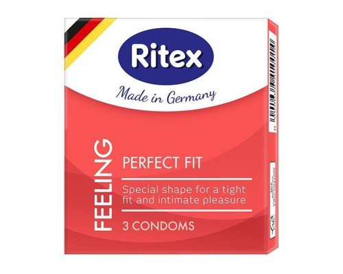 Презервативы анатомической формы с накопителем RITEX PERFECT FIT - 3 шт.