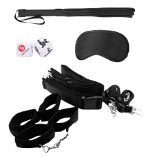 Черный игровой набор БДСМ Bondage Belt Restraint System