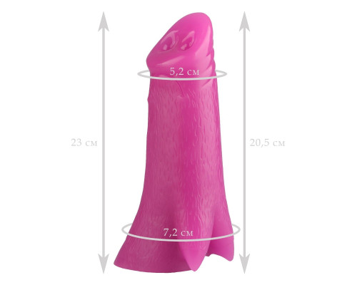 Розовая анальная втулка в виде поросячьего пятачка - 23 см.