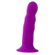 Фиолетовый фаллоимитатор-реалистик PREMIUM RIBBED DILDO - 18 см.