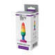 Разноцветная анальная втулка RAINBOW ANAL PLUG SMALL - 11 см.