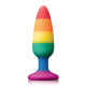 Разноцветная анальная втулка RAINBOW ANAL PLUG MEDIUM - 14 см.