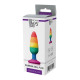 Разноцветная анальная втулка RAINBOW ANAL PLUG MEDIUM - 14 см.