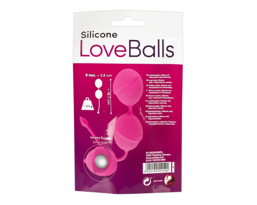 Розовые вагинальные шарики Silicone Love Balls