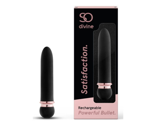 Черная вибропуля Satisfaction Powerful Bullet - 11,7 см.