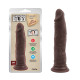 Коричневый фаллоимитатор Lascivious Dildo - 21,4 см.