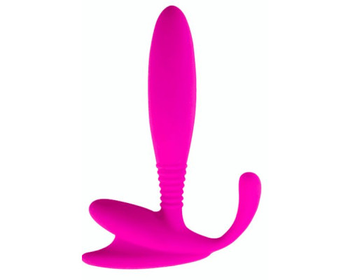 Розовый стимулятор простаты Beginner P-Spot Massager - 12 см.