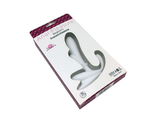 Розовый массажер простаты Anal Pleasure Beginers Prostate Stimulator - 14 см.