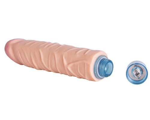 Телесный вибромассажёр Vibro Realistic Cock Dildo - 17,4 см.