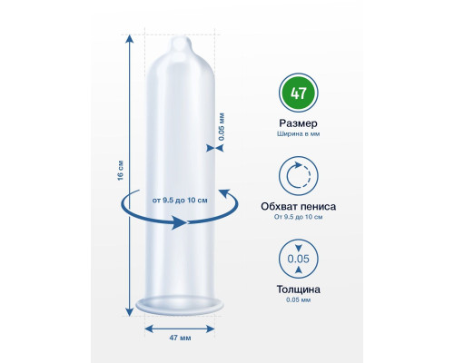 Презервативы MY.SIZE размер 47 - 3 шт.