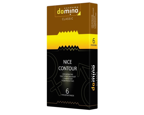 Презервативы с рёбрышками DOMINO Classic Nice Contour - 6 шт.