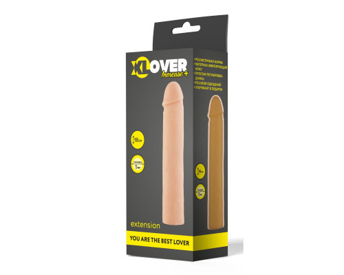 Фаллическая насадка телесного цвета XLover - 18 см. Фаллическая насадка телесного цвета XLover - 18 см.