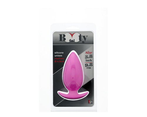 Розовая анальная втулка BOOTYFUL ANAL PLUG MEDIUM PINK - 9,8 см.