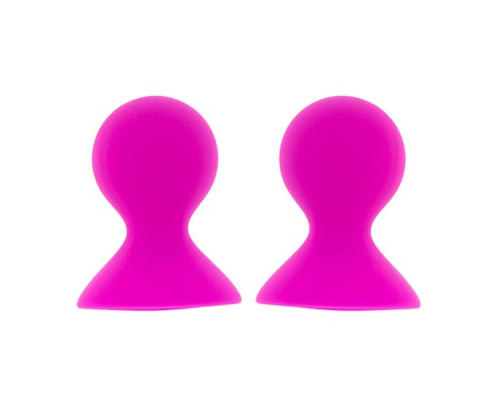 Ярко-розовые помпы для сосков LIT-UP NIPPLE SUCKERS LARGE PINK