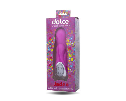 Розовый мини-вибратор Dolce Jaden - 12,5 см.