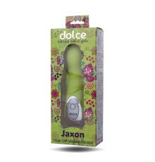 Нежно-зелёный вибратор Dolce Jaxon - 12,5 см.