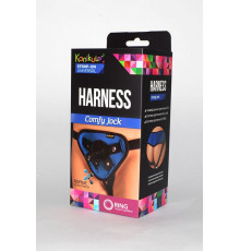 Сине-чёрные трусики-джоки Kanikule Strap-on Harness universal Comfy Jock с плугом и кольцами