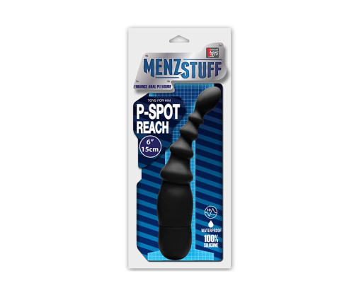 Чёрный вибромассажёр простаты MENZSTUFF P-SPOT REACH VIBE