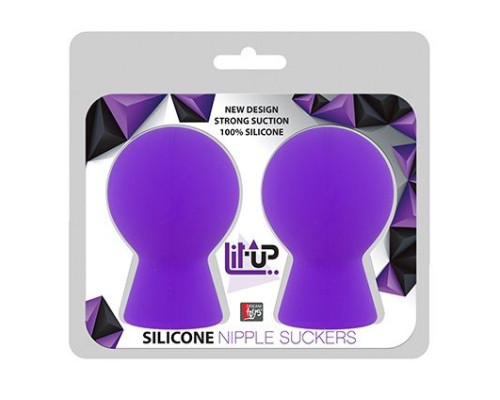 Фиолетовые присоски для груди LIT-UP NIPPLE SUCKERS SMALL PURPLE