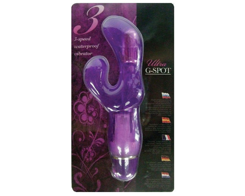 Фиолетовый вибратор для точки G ULTRA G-SPOT - 15 см.