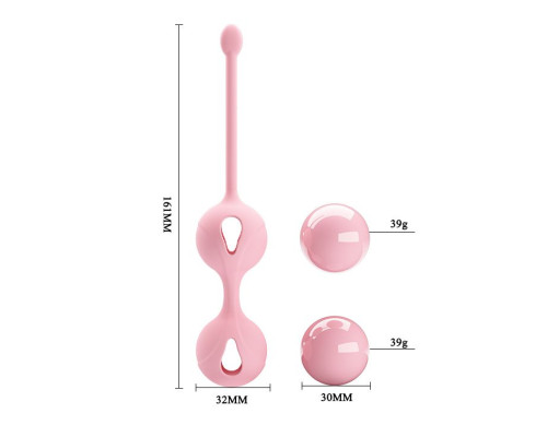 Нежно-розовые вагинальные шарики Kegel Tighten Up I