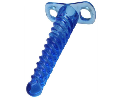 Синий спиралевидный анальный конус - 17 см.