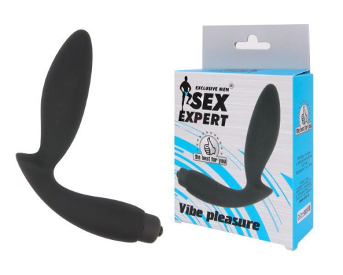 Чёрный вибростимулятор простаты Sex Expert Vibe Pleasure