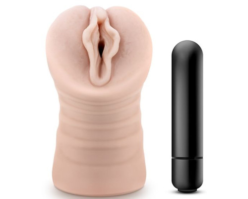 Телесный мастурбатор-вагина с вибропулей Ashley