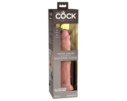 Телесный фаллоимитатор 9  Silicone Dual Density Cock - 25,4 см.
