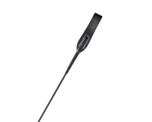 Черный гладкий стек с ручкой - 71 см.