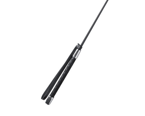 Черный гладкий стек с ручкой - 71 см.