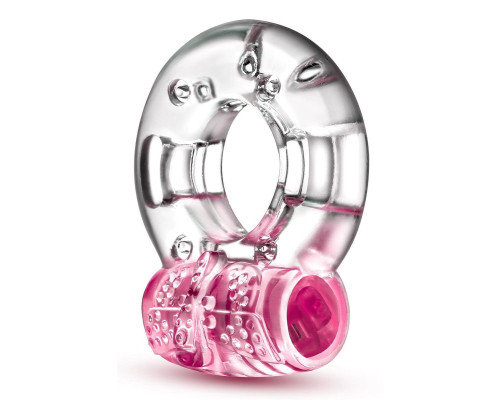 Розовое эрекционное виброкольцо Arouser Vibrating C-Ring