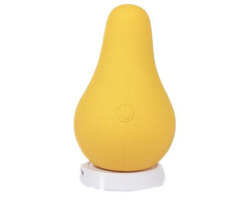 Желтый перезаряжаемый вибратор Juicy Pear - 8,2 см.