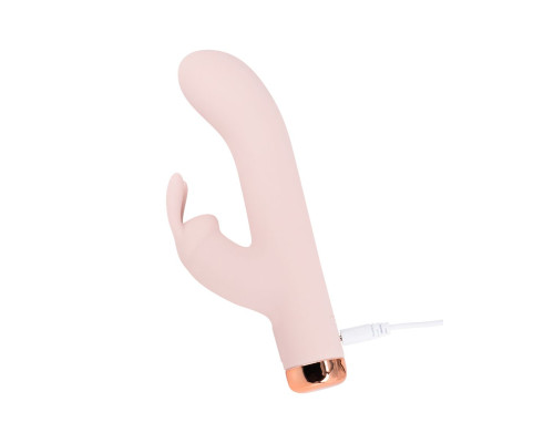 Телесный силиконовый вибратор-кролик - 16,5 см.