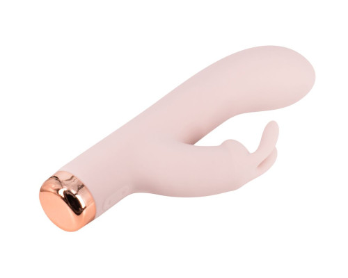 Телесный силиконовый вибратор-кролик - 16,5 см.
