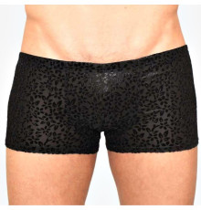 Мужские полупрозрачные трусы-боксеры с флокированным цветочным рисунком