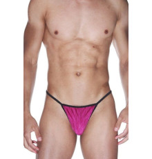 Мужские розово-черные трусы-стринги