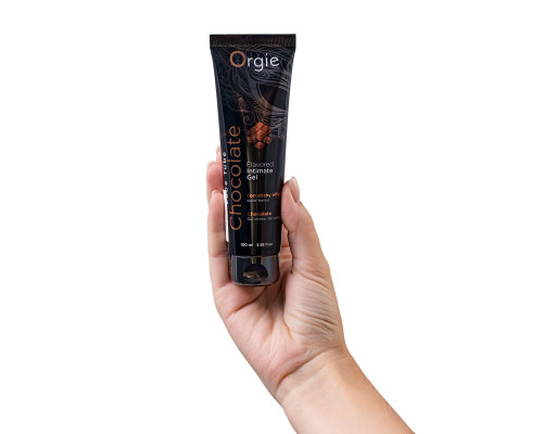 Интимный гель на водной основе Lube Tube Chocolate с шоколадным вкусом - 100 мл.