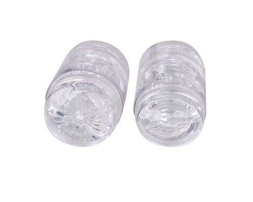 Прозрачный двусторонний мастурбатор Joy Cup - анус и рот