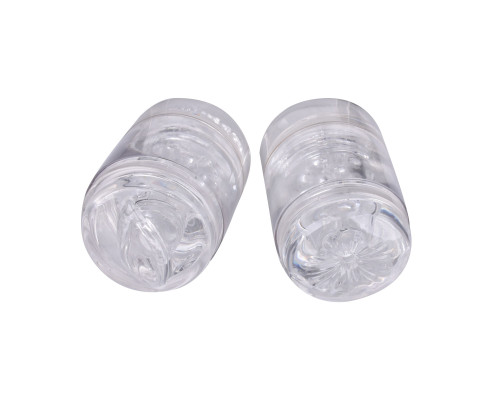 Прозрачный двусторонний мастурбатор Joy Cup - вагина и анус