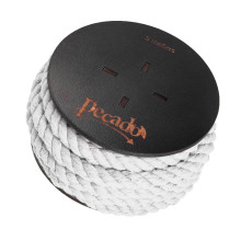 Белая веревка для шибари на катушке - 5 м.