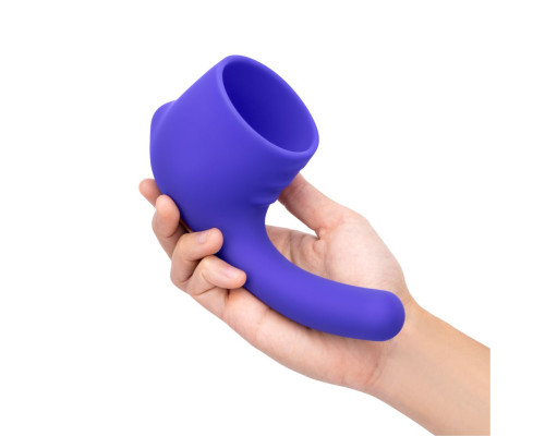 Фиолетовая насадка для wand-вибромассажера Deluxe Silicone G-Spot Wand Attachment