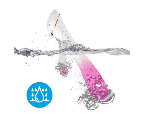 Бело-розовый вибромассажер-кролик - 20,5 см.